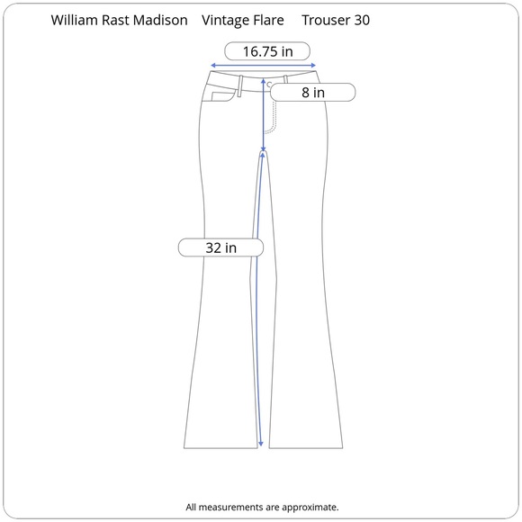 SOLDWilliam Rast Madison Vintage FlareTrouserJeans - Picture 8 of 8